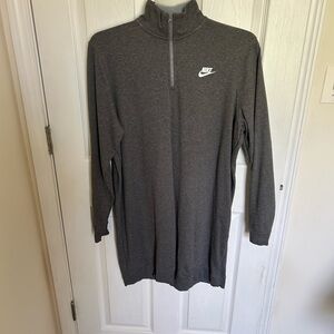 Nike Dark Gray Quarter-Zip Dress